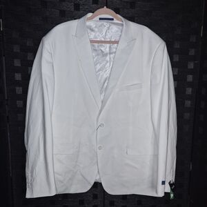 NWT Gino Vitale Men's White Blazer 54R/48W.